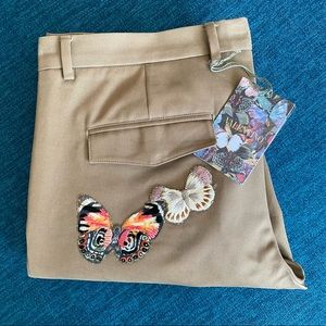 Valentino Men’s Butterfly Embroidered Chinos